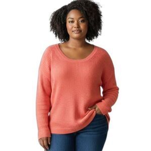 CROFT & BARROW CORAL SWEATER SZ.XL EUC.